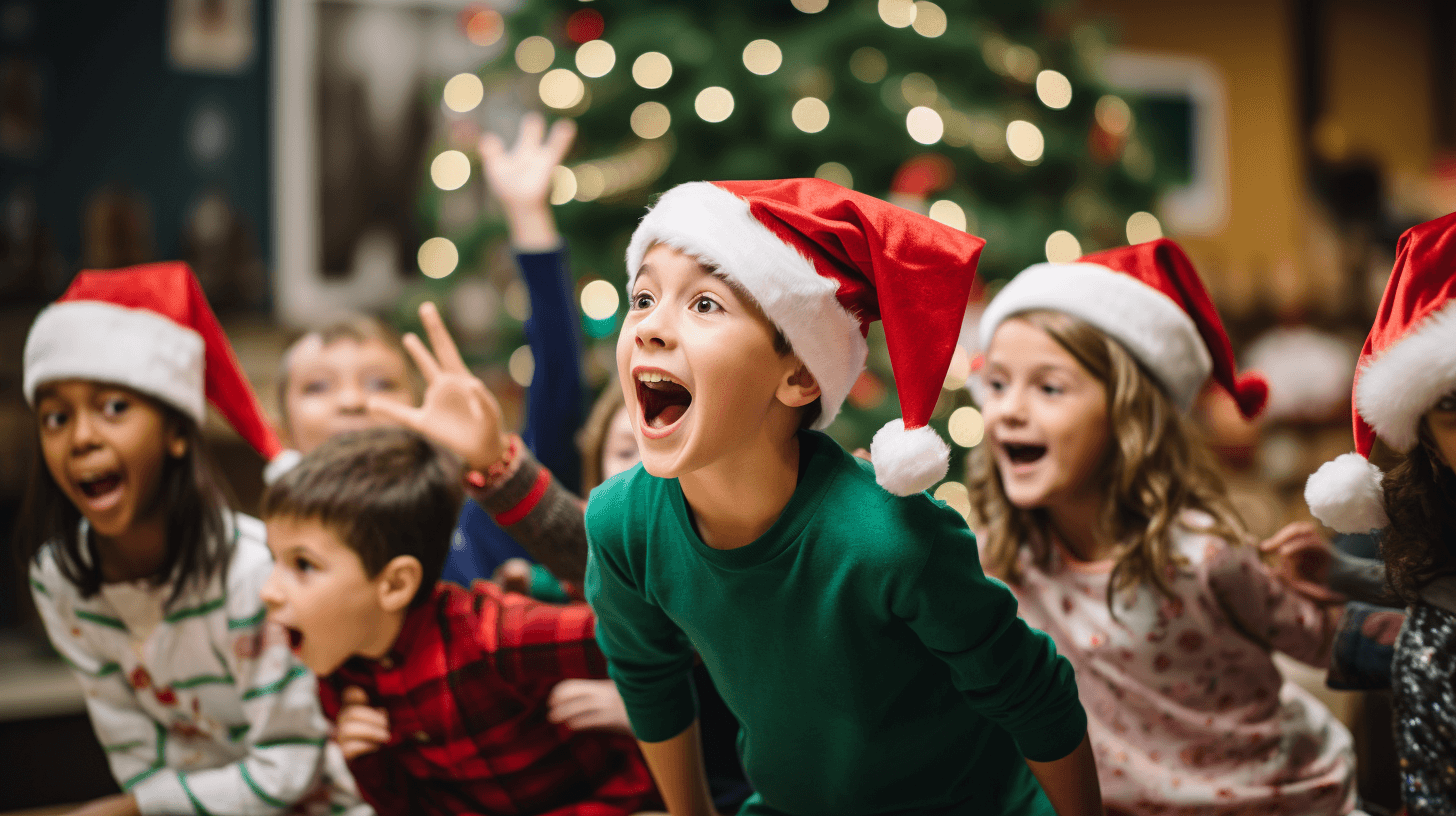 Kinderen improvisatie kerstmis